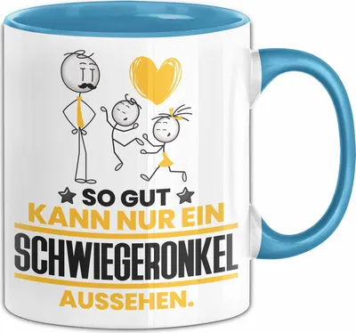 Produktbild von Schwiegeronkel Geschenk Tasse So Gut Kann Nur Ein Schwiegeronkel Aussehen Geschenkidee Kaffee-Becher (Blau)