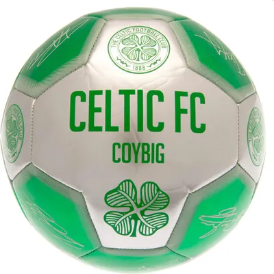 Obrázek produktu pro Celtic FC - Fotbalový míč s podpisy TA10961 (5) (zelená/stříbrná)