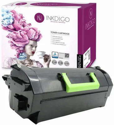 Produktbild von Inkdigo Toner 62D2H00 für Lexmark MX710de, MX710dhe, MX711de, MX711dhe – Schwarz, 25000 Seiten,, KI-generiertes Bild