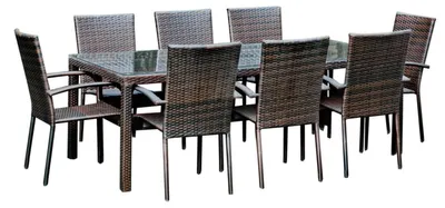 Produktbild von Komfortables 9-teiliges Gartenmöbel Set SOTTILE Robuste Essgruppe