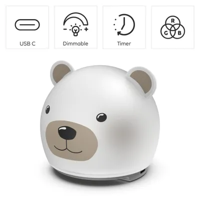 Immagine prodotto di Luce notturna a LED per bambini, funzione timer, regolazione dell'intensità, ricaricabile, RGB