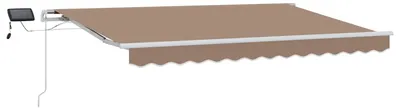 Image de vidaXL Store banne rétractable taupe 600 x 300 cm en tissu et aluminium