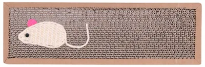 Produktbild von DOCHTMANN Kratzbrett für Katzen aus Karton mit Mausmuster, 28 x 18 x 1 cm