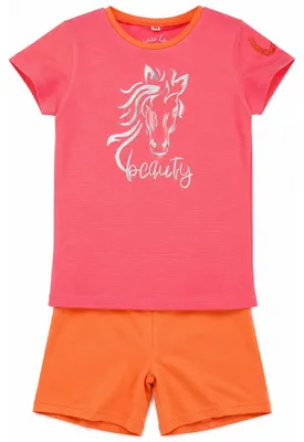 Produktbild von BONDI Shorty - Kurzer Schlafanzug "Beauty" 36184 | Rosa / Orange Größe: 104