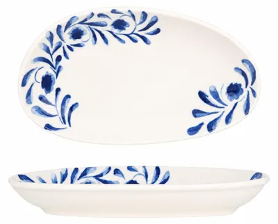 Imagen del producto de Bonna - Plato para servir - Color azul Lavis - Porcelana - 25x14 cm (380cc)