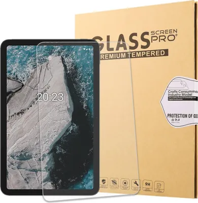 Produktbild von Nokia T20 Displayschutz - 9H Panzerglas - Transparent