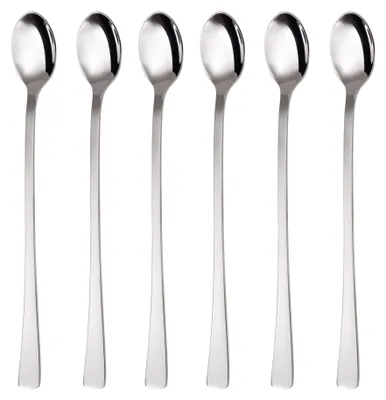 6 Longdrinklöffel 22 cm Edelstahl Serie Würzburg