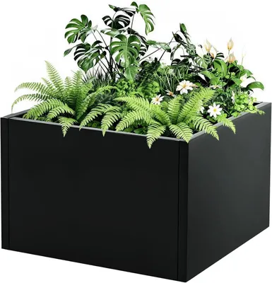 Produktbild von Erhöhtes Hochbeet - Pflanzkasten für außen - Für Terrasse, Garten und Balkon - Für Gemüse und Blumen - Wetterfest und robust - 52 x 52 x 30 cm