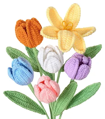 Immagine prodotto di Omgoods - Composizione di tulipani artificiali, 6 pezzi