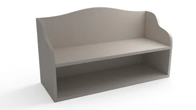 Produktbild von regalik Schuhbank mit Sitzfläche – Bank mit Schuhablage in Kaschmir für Flur oder Kinderzimmer – mit abgerundeten Kanten – 80x30x50 cm – Einfacher Aufbau