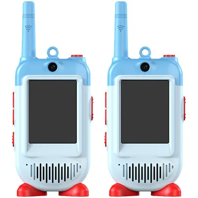 Produktbild von Kinder Video Walkie Talkie 2er Set Funkgeräte Set mit Kamera 2.0" Display, Video Voice Changer, USB-C aufladbar, privates 1:1 Funkgerät Spielzeug