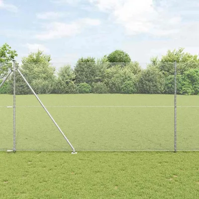 Produktbild von "2026 Promotion" Forstzaun - Zaunpfosten - Silber 25x1,5 m (13 mm Maschenweite) Stahl - Metallzäune CC19268