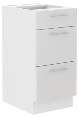 Produktbild von Unterschrank 40 Lara Weiß Hochglanz Küchenzeile Küchenblock Küche Soft-Close
