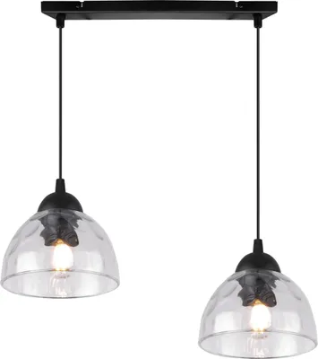 Produktbild von Hängelampe Venice 2-flammig mit klaren Glas Lampenschirmen E27