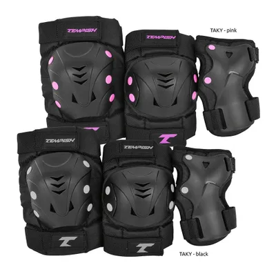 Produktbild von Außerdem ein Set Knie-, Ellbogen- und Handgelenkschützer in Pink, Größe XL