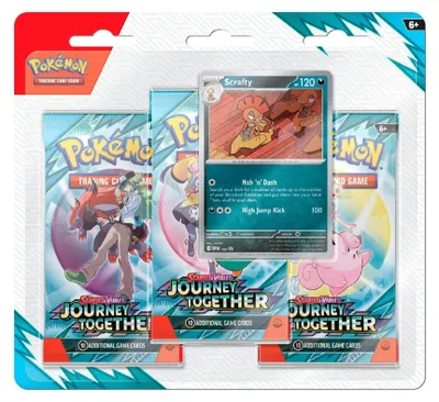 Produktbild von Pokemon Journey Together: Scrafty 3-Pack Blister