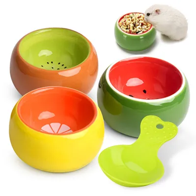 Keramik Futternapf für Hamster, 3er Set mit Löffel, 8,5 cm
