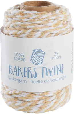 Produktbild von Baumwollkordel, 2 mm, Rolle à 25 m Braun/Weiß