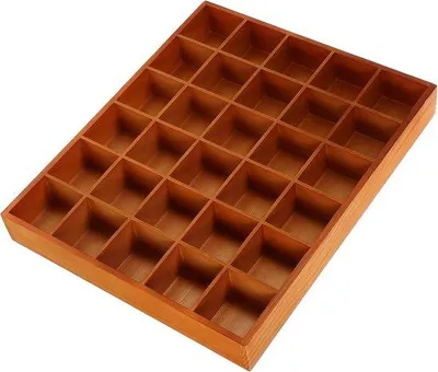 Produktbild von Holz-Sortiertabelle für 30 Stück Schmuck und Kosmetik Büro-Organisationsbox