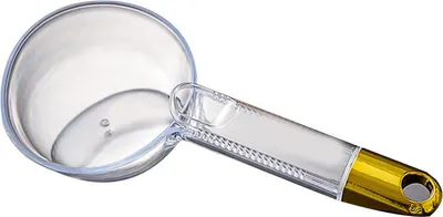 Zdjęcie produktu dla Miarka do ryżu 180 ml, prosta, długa rączka z zatrzaskiem, przezroczysta miarka do ryżu do kuchni