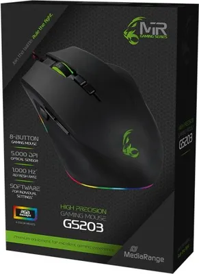 Productafbeelding van MediaRange MRGS203 MediaRange MRGS203 Gaming Maus kabelgebunden schwarz