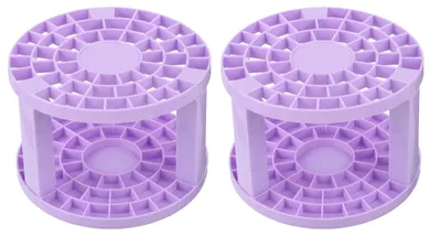 Pinselhalter 2er-Set, 49 Löcher, Kunststoff, lila, rund