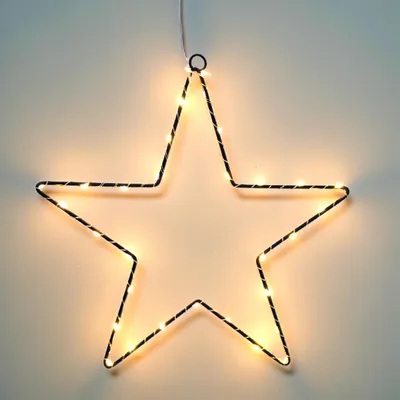 A star-shaped light decoration with LED lights.