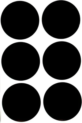 Productafbeelding van Ronde, zwarte etiketten, zelfklevend, 50 mm diameter, 180 stuks, voor organisatiedoeleinden