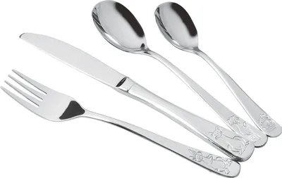 Produktbild von Justinus 110-150 MY Animals SET 2*SPOON 1*FORK 1*KNIFE Baby-Besteck-Set