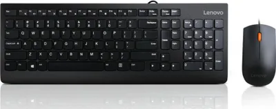 Produktbild von Lenovo 300 Tastatur Maus enthalten Universal USB QWERTY US Englisch Schwarz