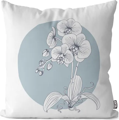 Produktbild von VOID Zeichnung Orchideen Malerei Blumen Kissenbezug Kissenhülle dekoration wasserfest Outdoor Garten Kissen bezug deko