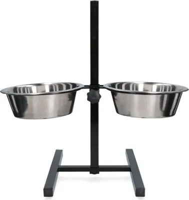 Image de Mangeoire et abreuvoir en acier inoxydable Support en T Ø 21 cm (1,75 l)