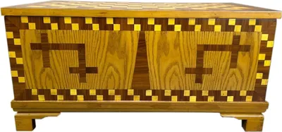 Zdjęcie produktu dla Komoda 40s replika muzealna 102 x 52 x H 50 cm - Brązowy intarsja styl antyczny meble Berlin komoda Art Deco