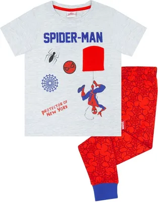 Immagine prodotto di Spider-Man - pigiama da bambino NS5772 (128) (grigio/rosso)