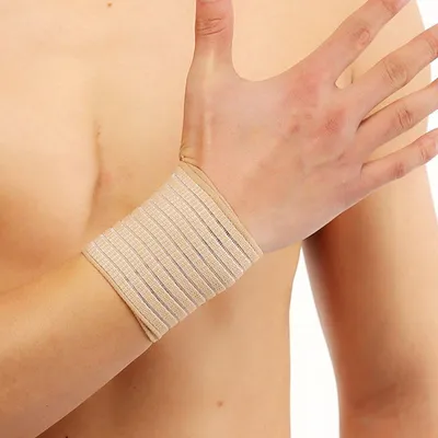 Produktbild von Jumadas Sport-Handgelenkbandage – Handgelenkschutz – Bandage – Armband mit Klettverschluss – Beige