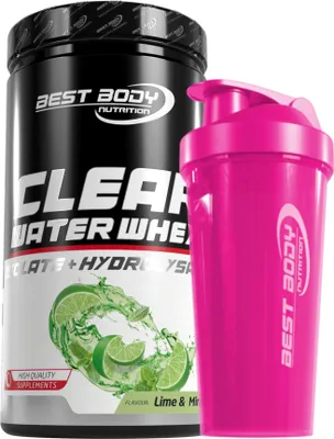 Produktbild von Best Body Nutrition - Clear Water Whey Isolate - Lime & Mint - 450 g Dose + Shaker