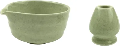 Produktbild von Matcha-Tee-Set, Matcha-Besen-Set mit Matcha-Besen, Besen, Matcha-Schale, Matcha-Schale mit Ausguss, Matcha-Besenhalter, Bambusl?ffel, perfektes Matcha-Starterset, japanisches Tee-Set