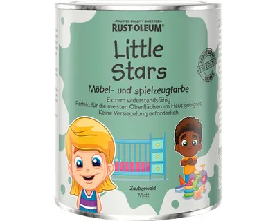 Produktbild von Little Stars Möbelfarbe und Spielzeugfarbe Zauberwald grün 750 ml