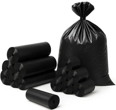 Produktbild von Extra starke Müllsäcke 60L Schwarz (1125 Stück=45 Rollen) | Reißfest & stabil | Abfallsäcke für Haushalt & Garten | BabylonPlast™