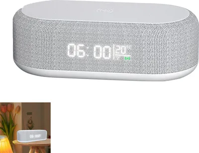 Produktbild von Multifunktions-Digitaluhr, Digitaler Wecker mit 15W Kabelloses Aufladen, Dimmbares Display Nachtlicht, Wecker