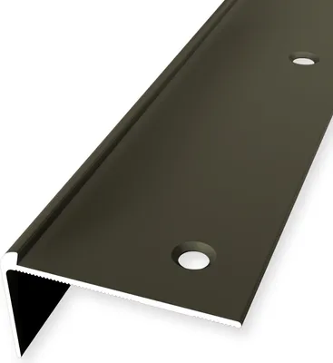 Produktbild von Treppenkantenprofil 44 x 48 x 2500 mm Winkelprofil Einfasshöhe 3 mm Aluminium hochwertig Versenkt Gebohrt Bronze Küberit