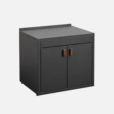 Produktbild von sweeek - Außenküche Stahl 2 Türen B 75,5 cm - Schwarz