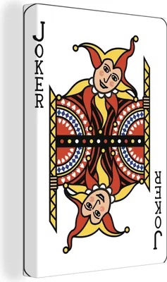 Produktbild von OneMillionCanvasses® - Leinwandbilder - 90x140 cm, Illustration der Spielkarte der Joker, Wandbilder Kunstdruck Wanddekoration - Wandschmucke - Schlafzimmer