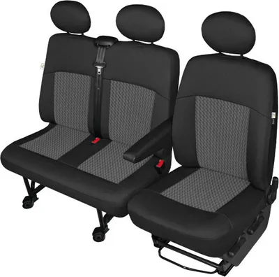 Produktbild von Mercedes Sprinter Sitzbezüge Sitzschoner Fahrersitz + Doppelbank schwarz