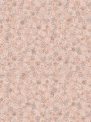 Produktbild von Vliestapete mit Blumenmuster Vintage – Rosa, Weiß, Blau