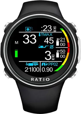 Produktbild von Ratio Idive Color Tech+ Tauchcomputer Schwarz  Schwarz One Size