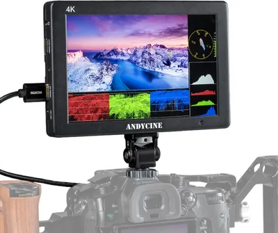 Obrázek produktu pro ANDYCINE T7 Plus 7palcový polní monitor pro digitální zrcadlovky režisérský videomonitor 3D s jasem 450 nitů a vstupem/výstupem 4K HDMI, náhrada za digitální zrcadlovku Sony Canon Nikon