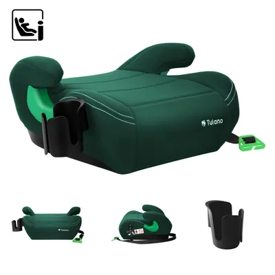 Obrázek produktu pro Tulano Cabby 25 Green - dětská autosedačka i-Size R129, 125-150 cm, proti směru jízdy, bezpečnostní pásy, držák na nápoje, odnímatelný potah