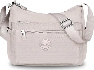 Image de Sac à bandoulière VOBUKE Femme Nylon Moyen Imperméable Beige