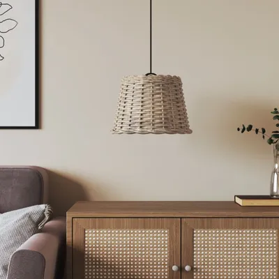 Produktbild von vidaXL Tienidlo na svietidlo hnedé Ø30x20 cm Wicker